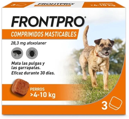 FrontPro Masticables Antiparasitario 4-10 Kg Caja 3 Unidades